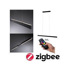 Obrázek pro produkt LED závěsné svítidlo Smart Home Zigbee Aptare 2700K / 2x18 / 1x18W černá stmívatelné - PAULMANN