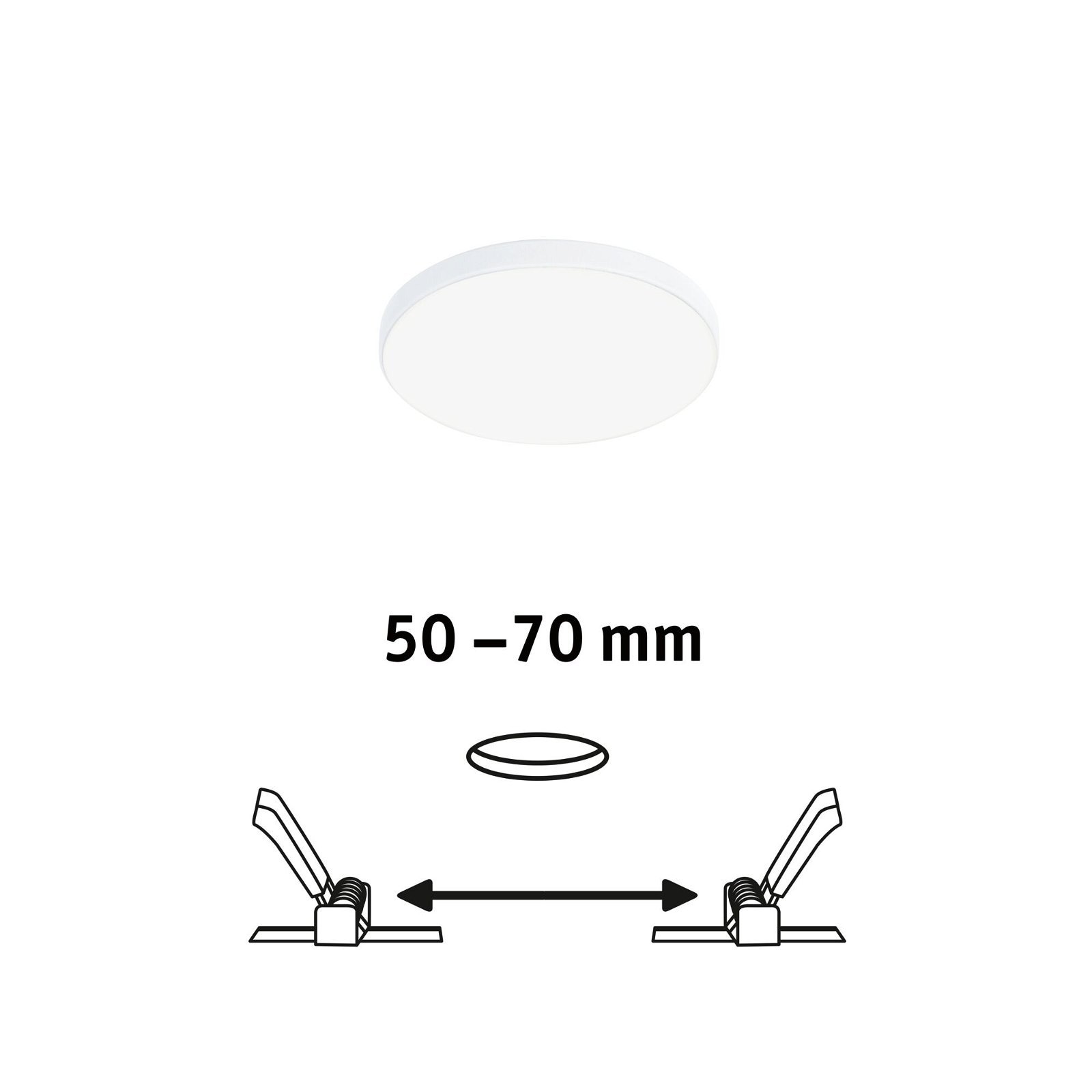 P 79932 VariFit LED vestavné svítidlo Veluna Edge IP44 kruhové 90mm 4000K bílá - PAULMANN (obrázek 2)