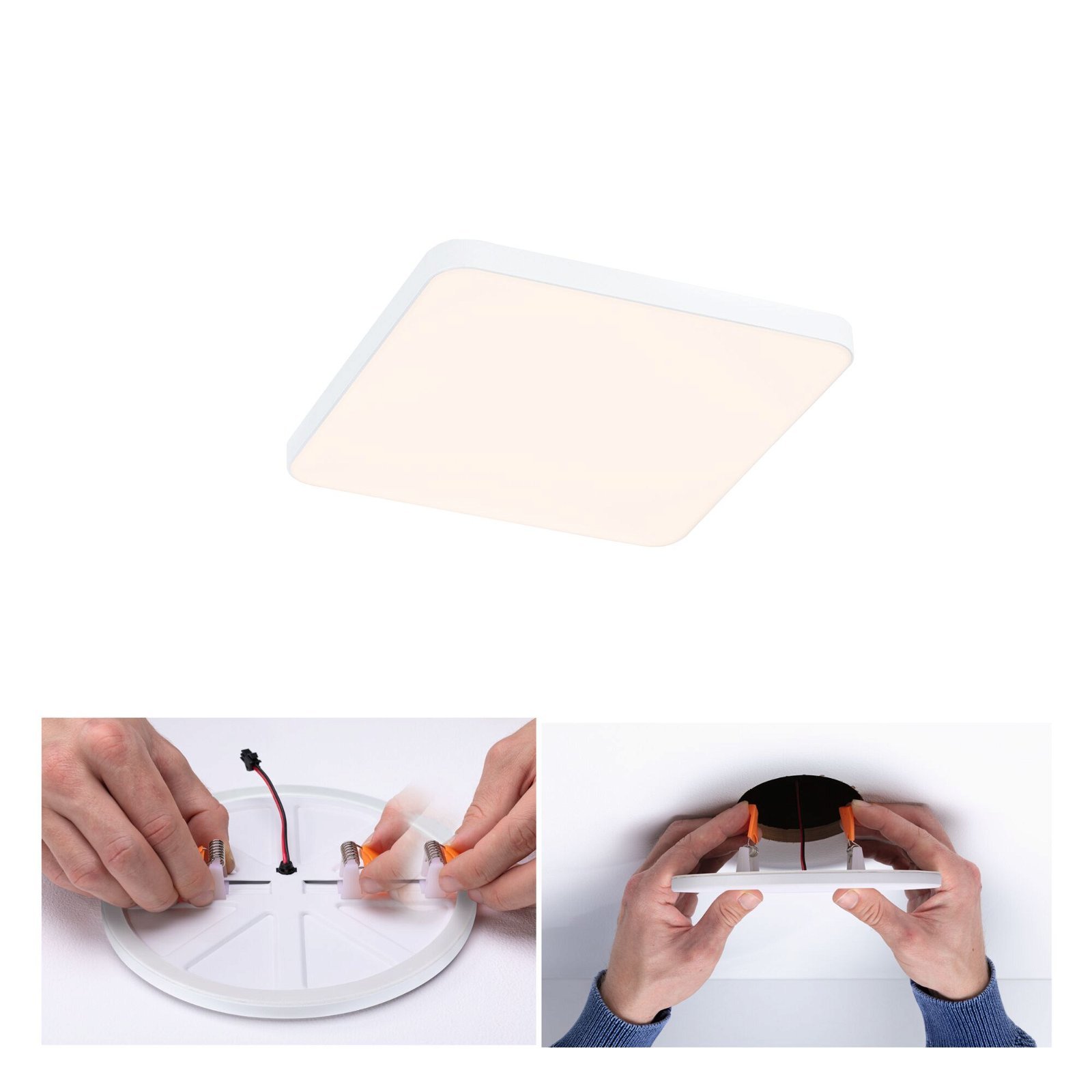 P 79942 VariFit LED vestavné svítidlo Veluna Edge IP44 hranaté 120x120mm 3000K bílá - PAULMANN