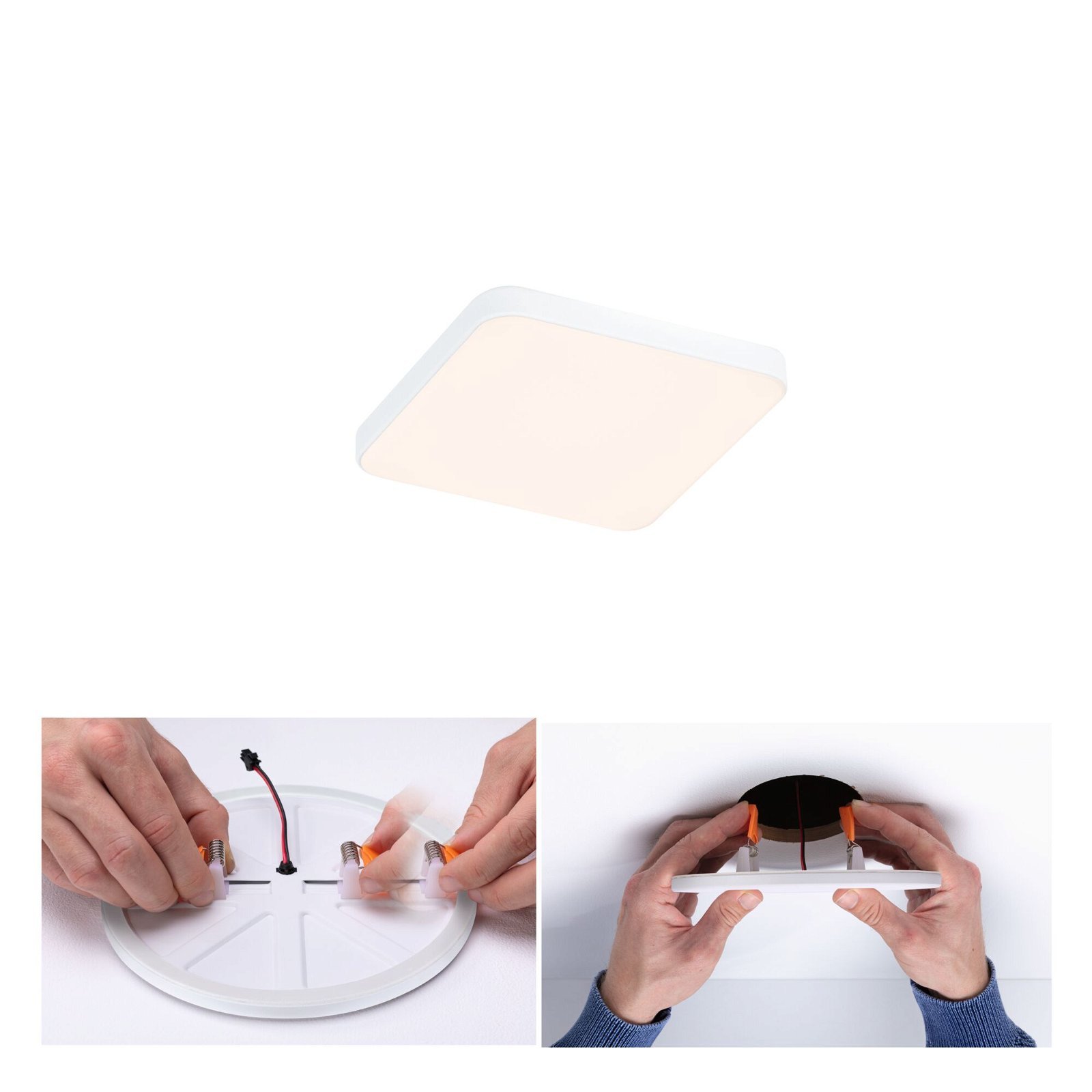 P 79947 VariFit LED vestavné svítidlo Veluna Edge IP44 hranaté 90x90mm 3000K bílá stmívatelné - PAULMANN