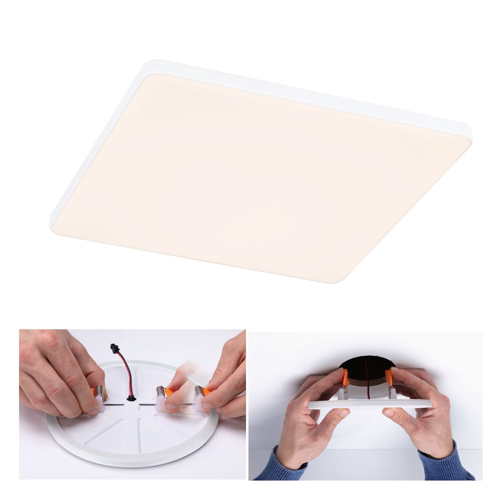 P 79949 VariFit LED vestavné svítidlo Veluna Edge IP44 hranaté 200x200mm 3000K bílá stmívatelné - PAULMANN