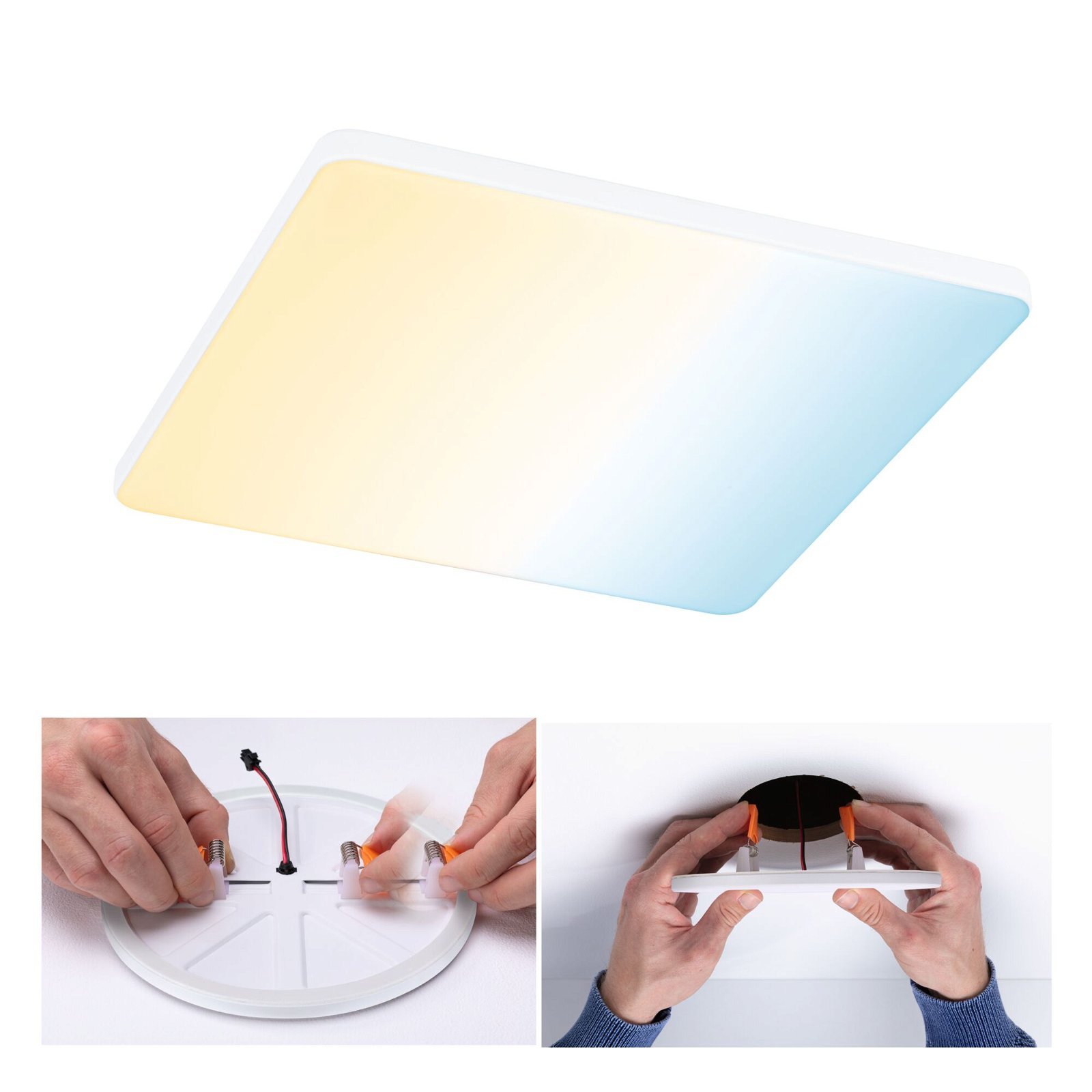 P 79959 VariFit LED vestavné svítidlo Veluna Edge IP44 hranaté 200x200mm měnitelná bílá bílá stmívatelné - PAULMANN