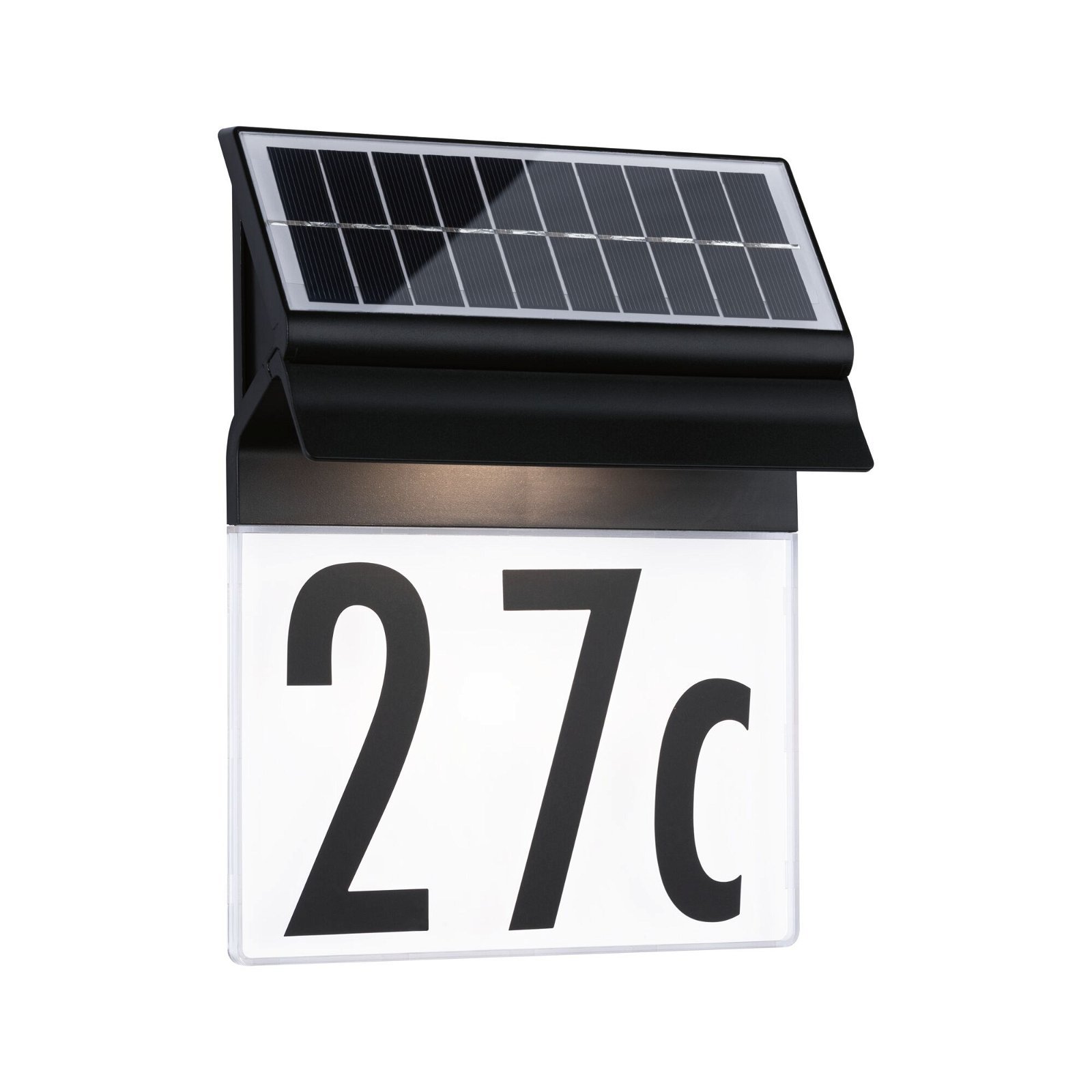 P 94694 Solární LED domovní číslo a svítidlo Neda IP44 3000K černá - PAULMANN