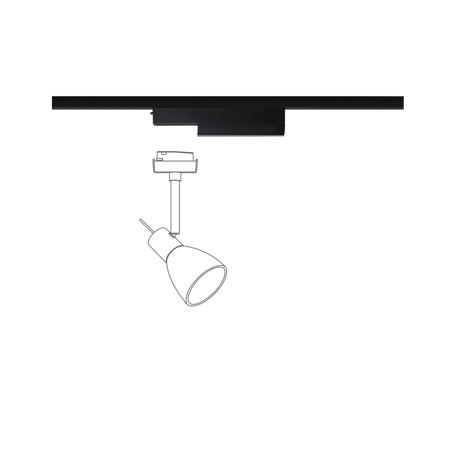 P 95524 URail adaptér na lištu Smart Home Zigbee On/Off/Dimm 166x20mm černá - PAULMANN (obrázek 8)