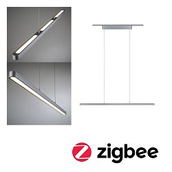Obrázek pro produkt URail LED závěs Smart Home Zigbee Lento 3x13,5W měnitelná bílá stmívatelné 230V matný chrom - PAULMANN