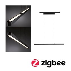 Obrázek pro produkt URail LED závěs Smart Home Zigbee Lento 3x13,5W měnitelná bílá stmívatelné 230V černá mat - PAULMANN