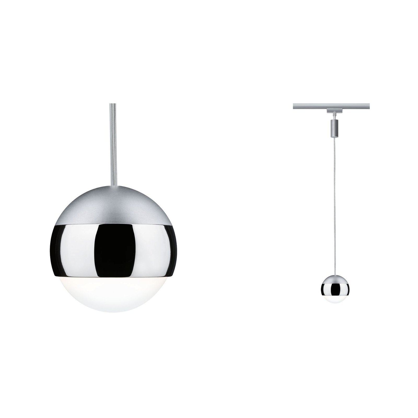 P 96804 AKCE - URail LED závěs Capsule II 6W 4000K stmívatelné 230V matný chrom/chrom - PAULMANN