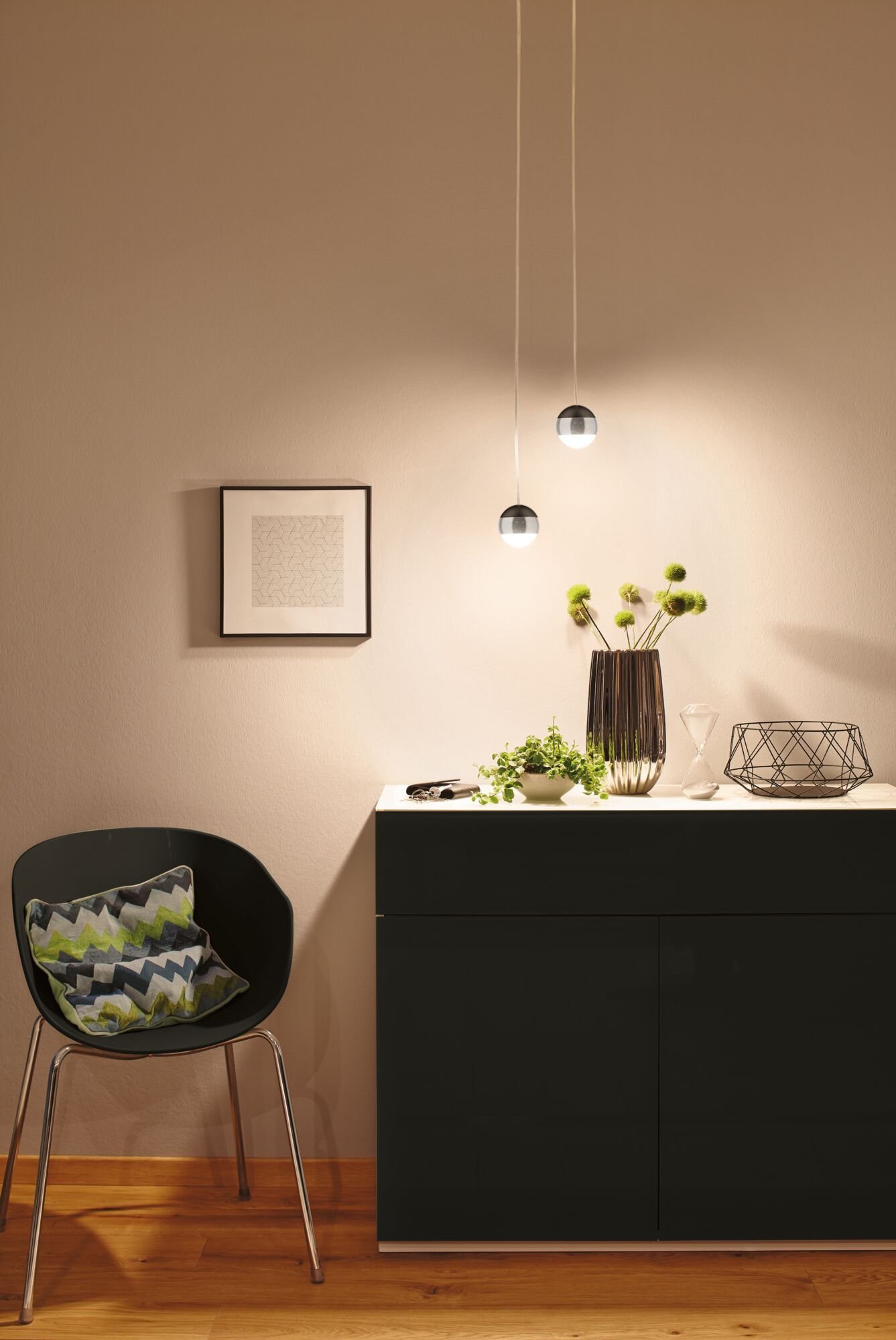 P 96808 URail LED závěs Capsule II 6W 2700K stmívatelné 230V černá mat/chrom - PAULMANN (obrázek 4)