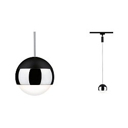Obrázek pro produkt URail LED závěs Capsule II 6W 2700K stmívatelné 230V černá mat/chrom - PAULMANN