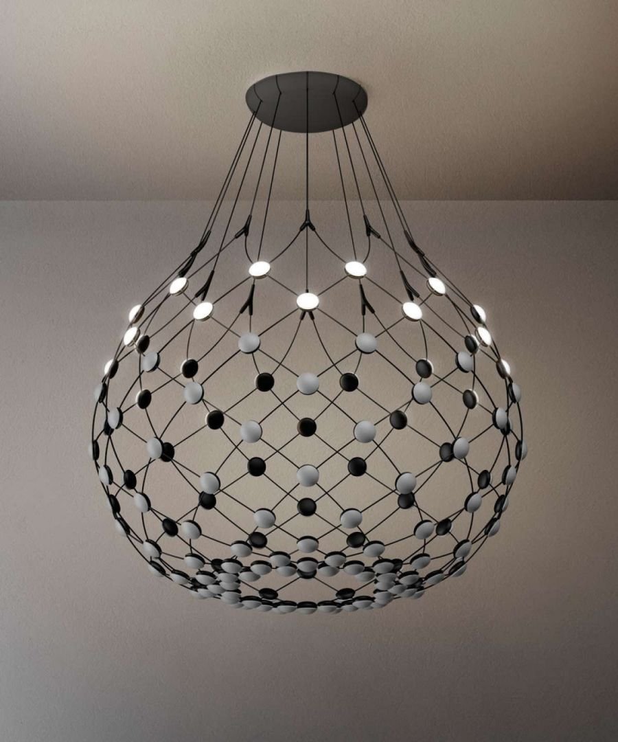 Levně LUCE 1D86KW102001B Závěsné svítidlo MESH korpus 100cm 2700K 61W LED vč.závěsného systému 1m a bezdrátového ovládání (starý kód: LUCE 1D86KW101001A) - LUCEPLAN