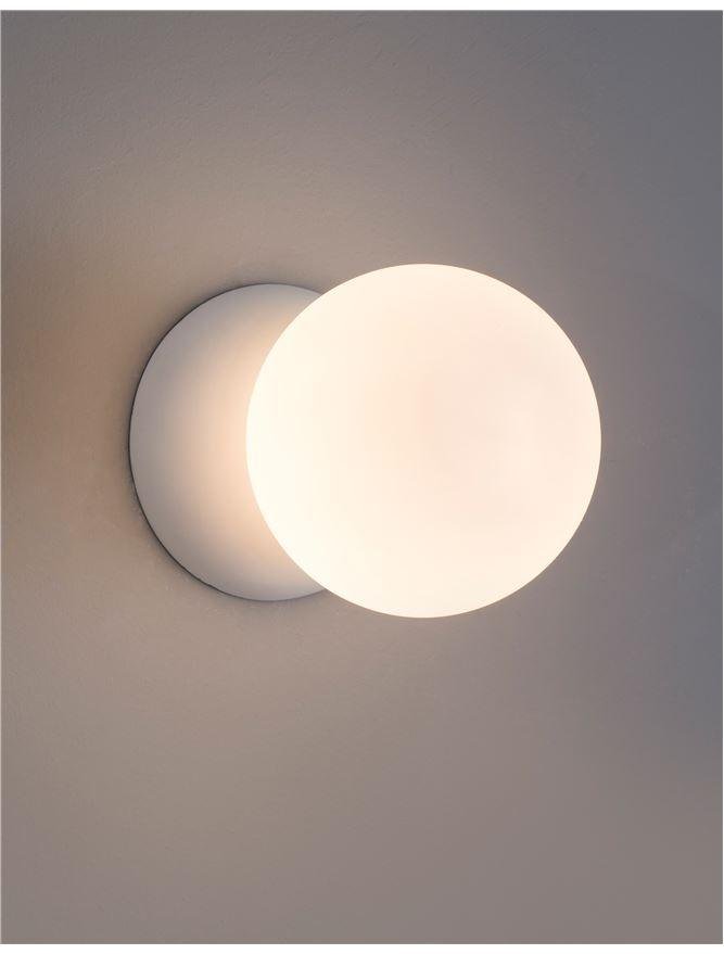 NV 9577013 Nástěnné svítidlo ZERO bílá sádra a opálové sklo G9 1x5W IP20 220-240V bez žárovky - NOVA LUCE