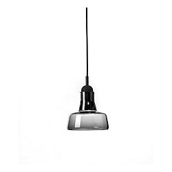 Obrázek pro produkt Závěsné svítidlo SHADOWS PC896 šedá kouřová transparentní / dub evropský černě mořený / černý kabel - BROKIS A