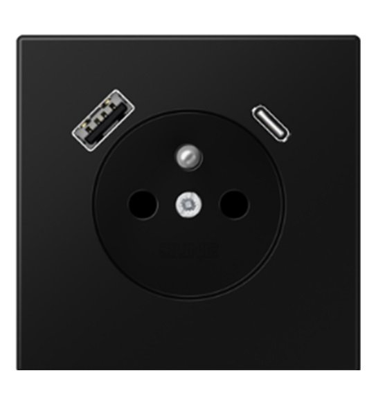 JU LS1520F-15CASW Zásuvka 230V s nabíječkou USB-A + USB-C LS1520F-15CASW - JUNG