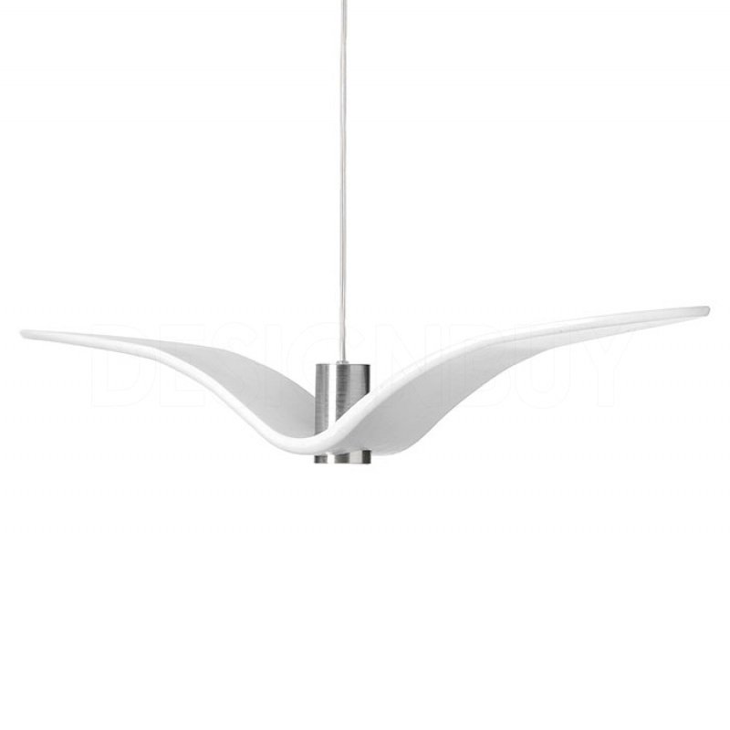 Levně BRO PC00962_009 Night Birds, závěsné svítidlo, 5W LED, opal / opaktní sklo / světle šedý kabel, délka 78cm - BROKIS A