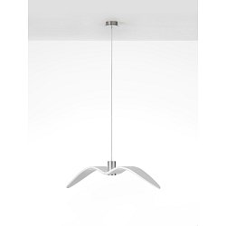 Obrázek pro produkt Night Birds, závěsné svítidlo, 5W LED, opal / opaktní sklo / světle šedý kabel, délka 73cm - BROKIS A