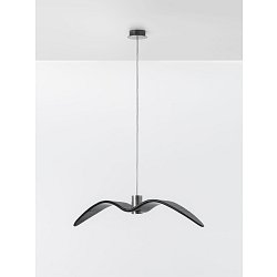 Obrázek pro produkt Night Birds, závěsné svítidlo, šedá kouřová - masiv / hliník / světle šedý kabel - BROKIS A