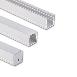 Obrázek pro produkt AKCE - Přisazený hliníkový profil PY 15x15mm vč. mléčného difuzoru 2m - McLED

