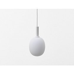 Obrázek pro produkt Závěsné svítidlo IVY SINGLE S triplex opál mat/ bílý komaxit / stříbrný kabel - BROKIS A