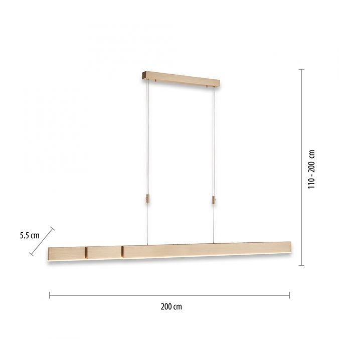 PN 2525-60 Svítidlo závěsné PURE-MOTO LED 3x 13W 2700-5000K nastavitelné zlatá imperial - PAUL NEUHAUS (obrázek 5)