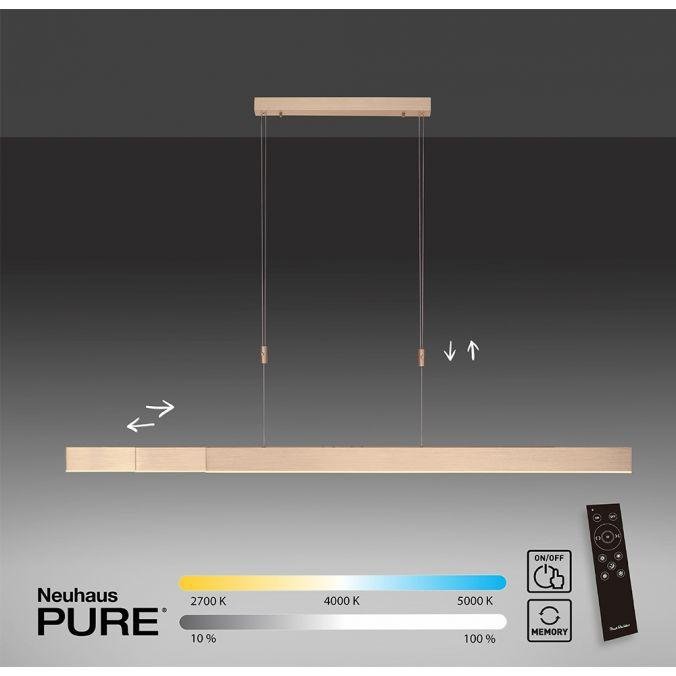 PN 2525-60 Svítidlo závěsné PURE-MOTO LED 3x 13W 2700-5000K nastavitelné zlatá imperial - PAUL NEUHAUS (obrázek 8)