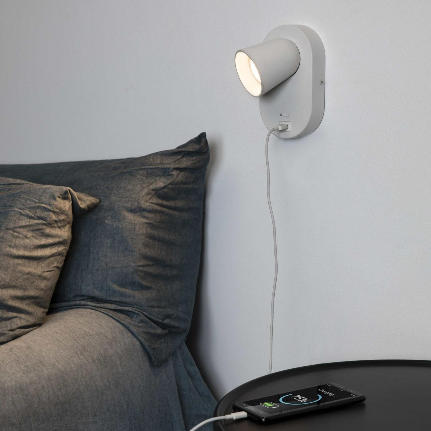 FARO 40135 CORB bílá nástěnná lampa GU10+USB - FARO (obrázek 3)