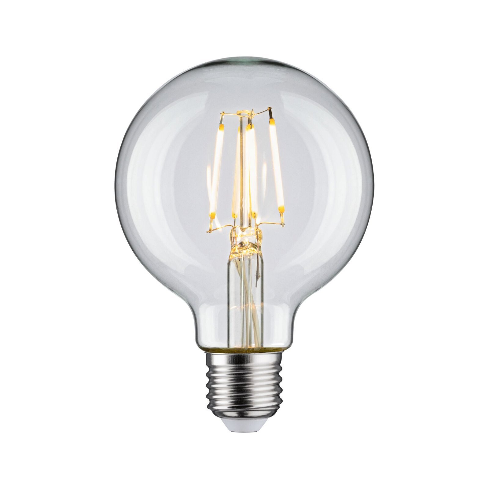 P 28954 Filament 230V LED Globe G80 E27 4,8W 2700K čirá - PAULMANN