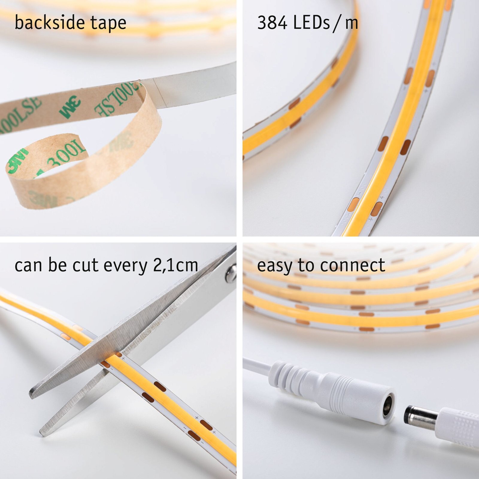 P 78861 SimpLED LED Strip Full-Line COB kompletní sada 1,5m 7W 384LEDs/m 3000K 12VA - PAULMANN (obrázek 2)