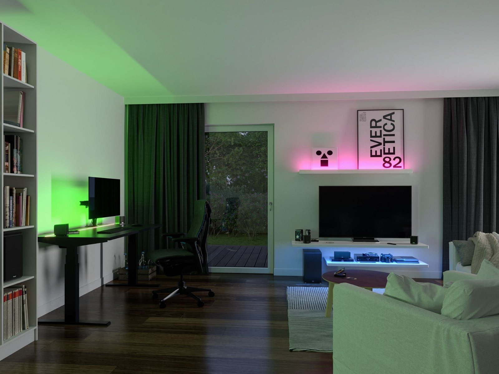 P 78864 SimpLED LED Strip Full-Line COB kompletní sada 3m 22W 840LEDs/m RGB 24VA - PAULMANN (obrázek 5)