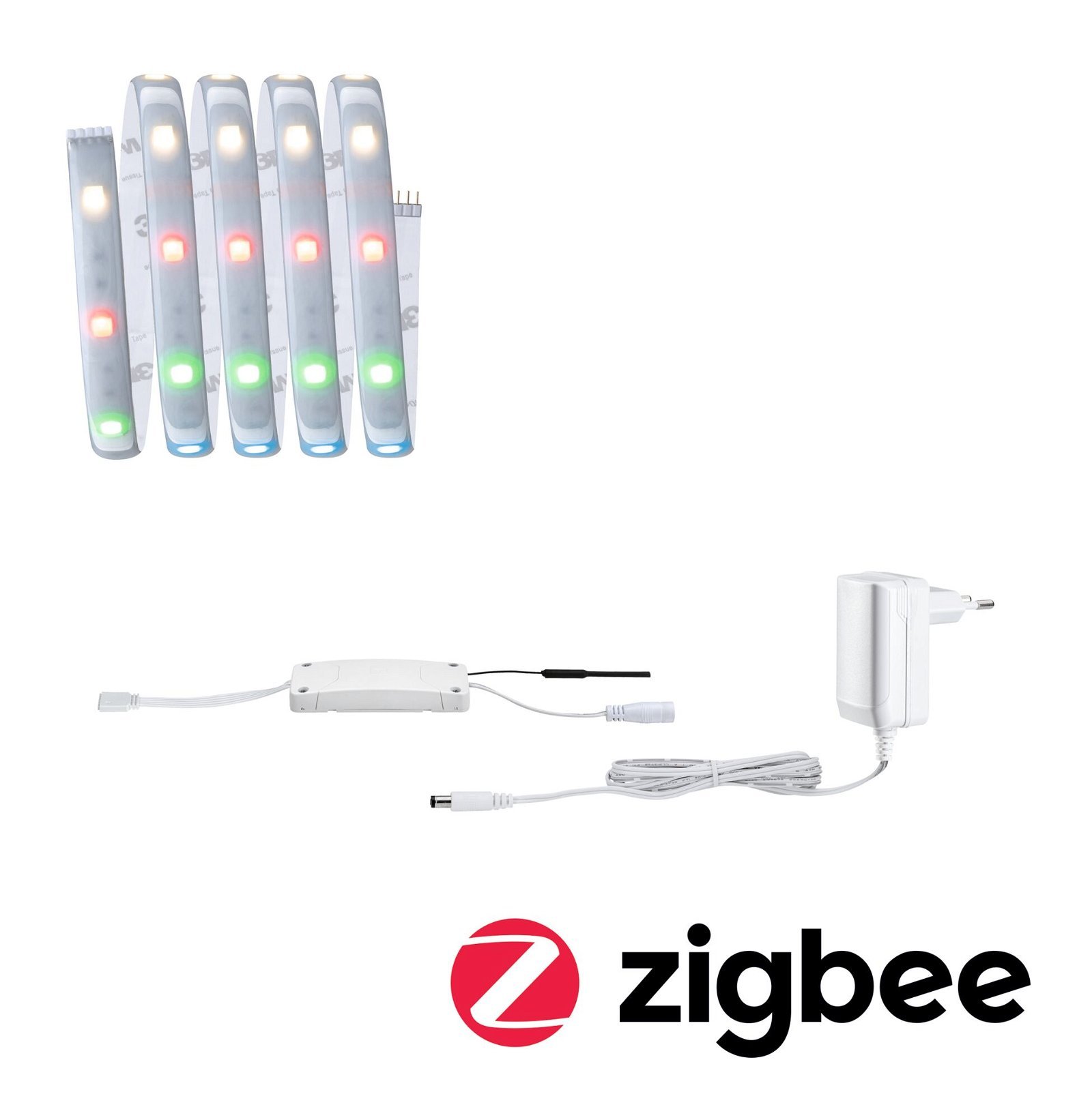 P 78865 MaxLED 250 LED Strip Smart Home Zigbee RGBW s krytím základní sada 1,5m IP44 9W 30LEDs/m RGBW+ 24VA - PAULMANN