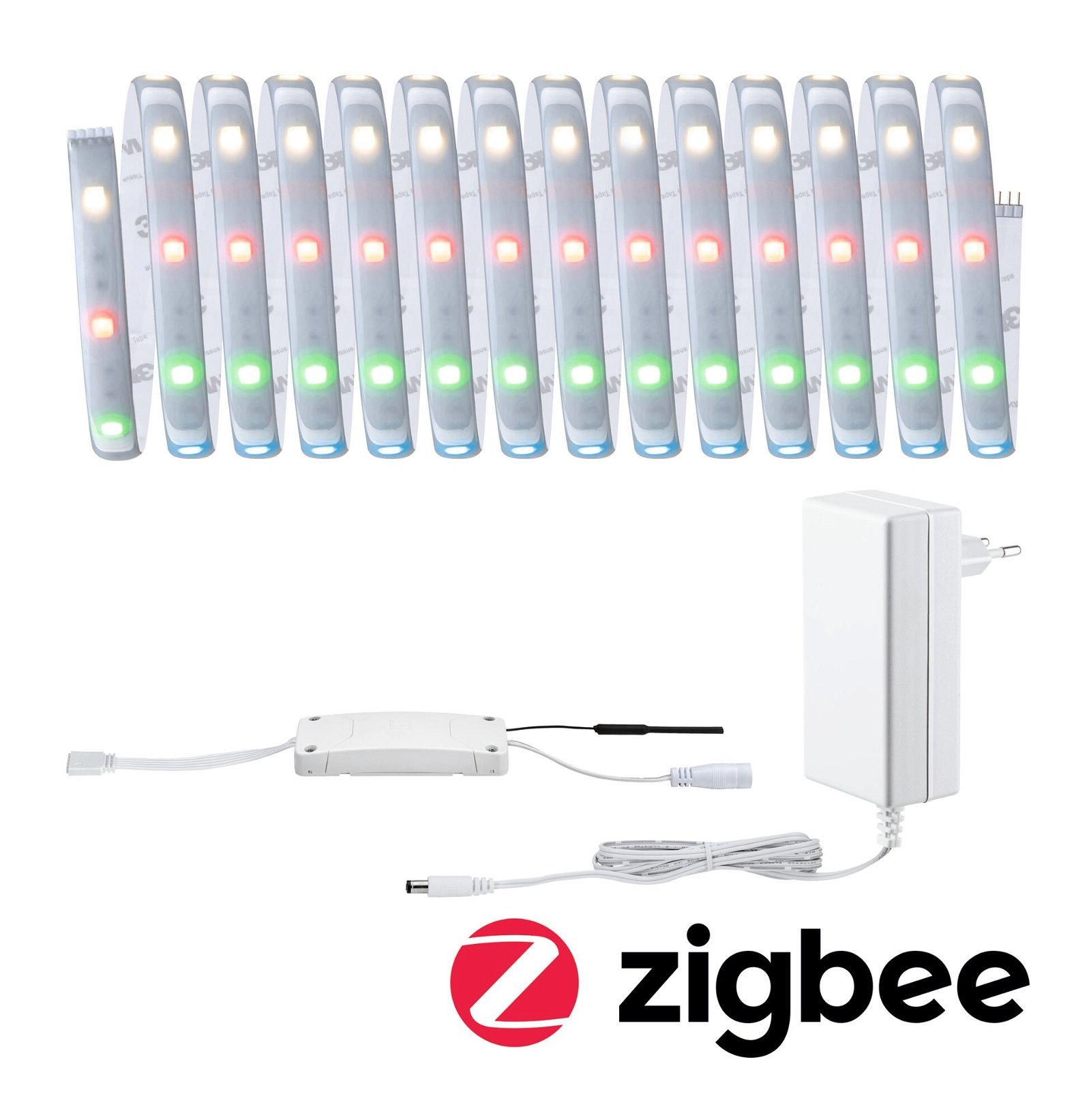 P 78867 MaxLED 250 LED Strip Smart Home Zigbee RGBW s krytím základní sada 5m IP44 22W 30LEDs/m RGBW+ 36VA - PAULMANN