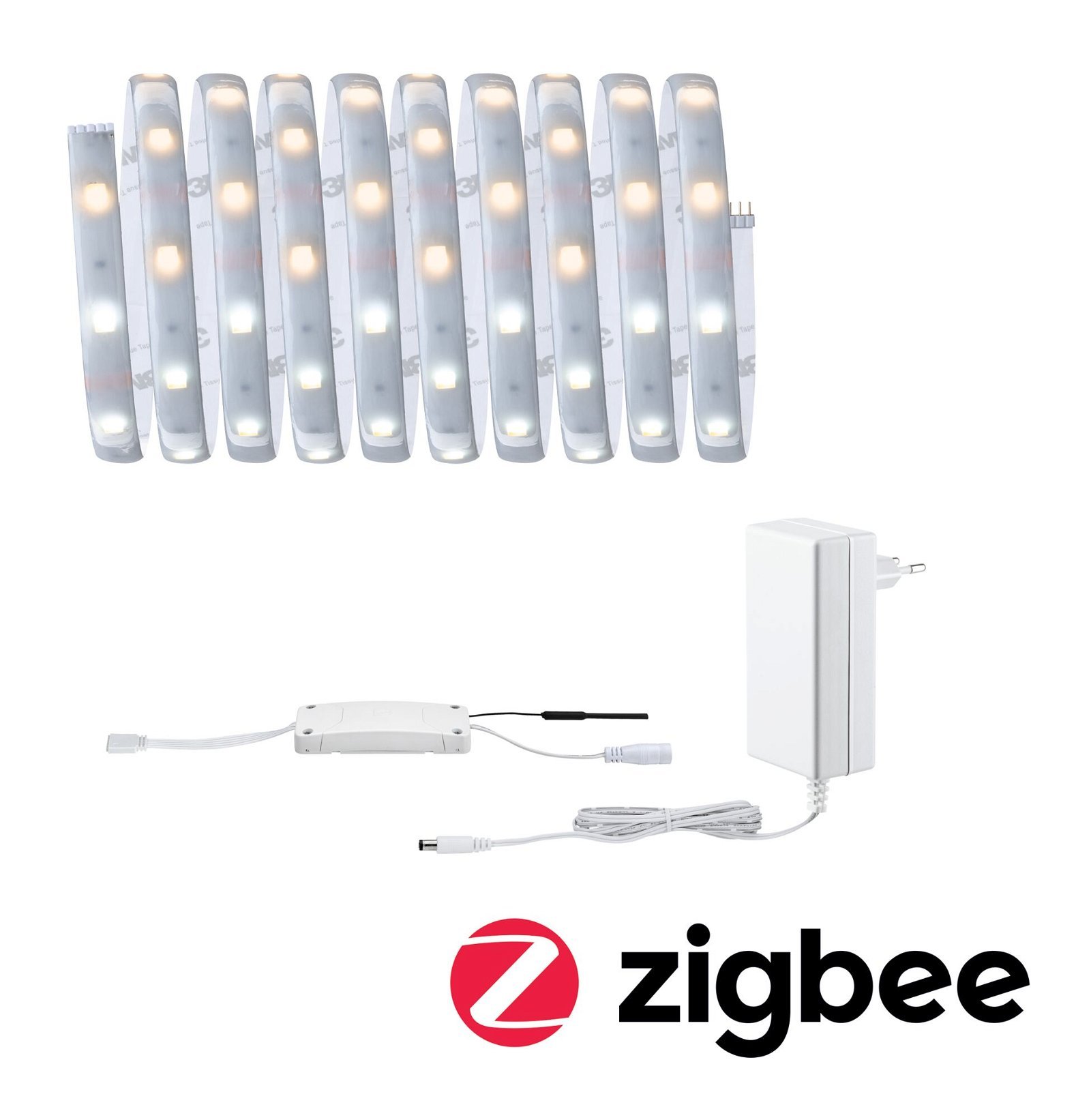P 78869 MaxLED 250 LED Strip Smart Home Zigbee měnitelná bílá s krytím základní sada 3m IP44 12W 30LEDs/m měnitelná bílá 36VA - PAULMANN