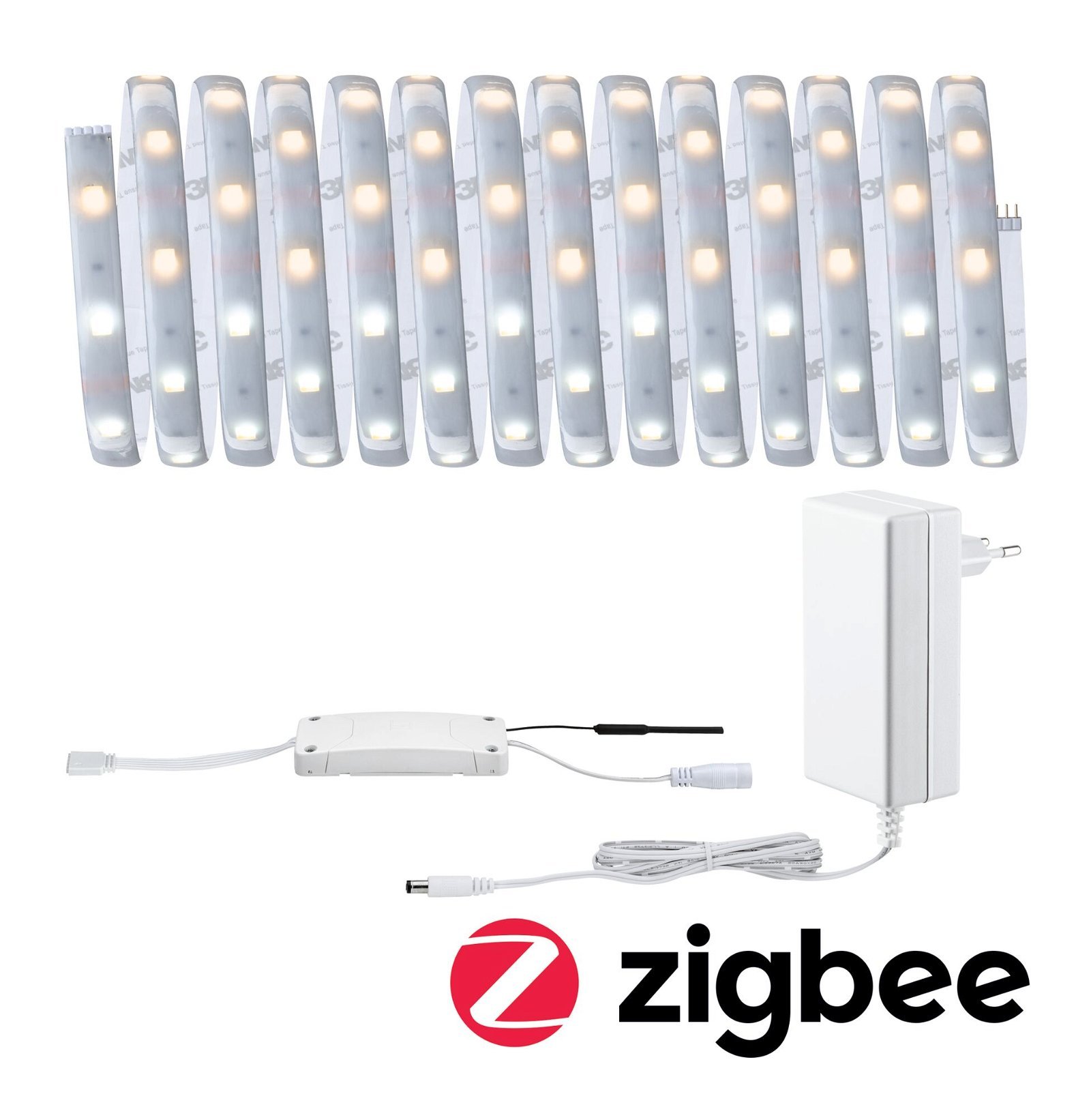 P 78870 MaxLED 250 LED Strip Smart Home Zigbee měnitelná bílá s krytím základní sada 5m IP44 18W 30LEDs/m měnitelná bílá 36VA - PAULMANN