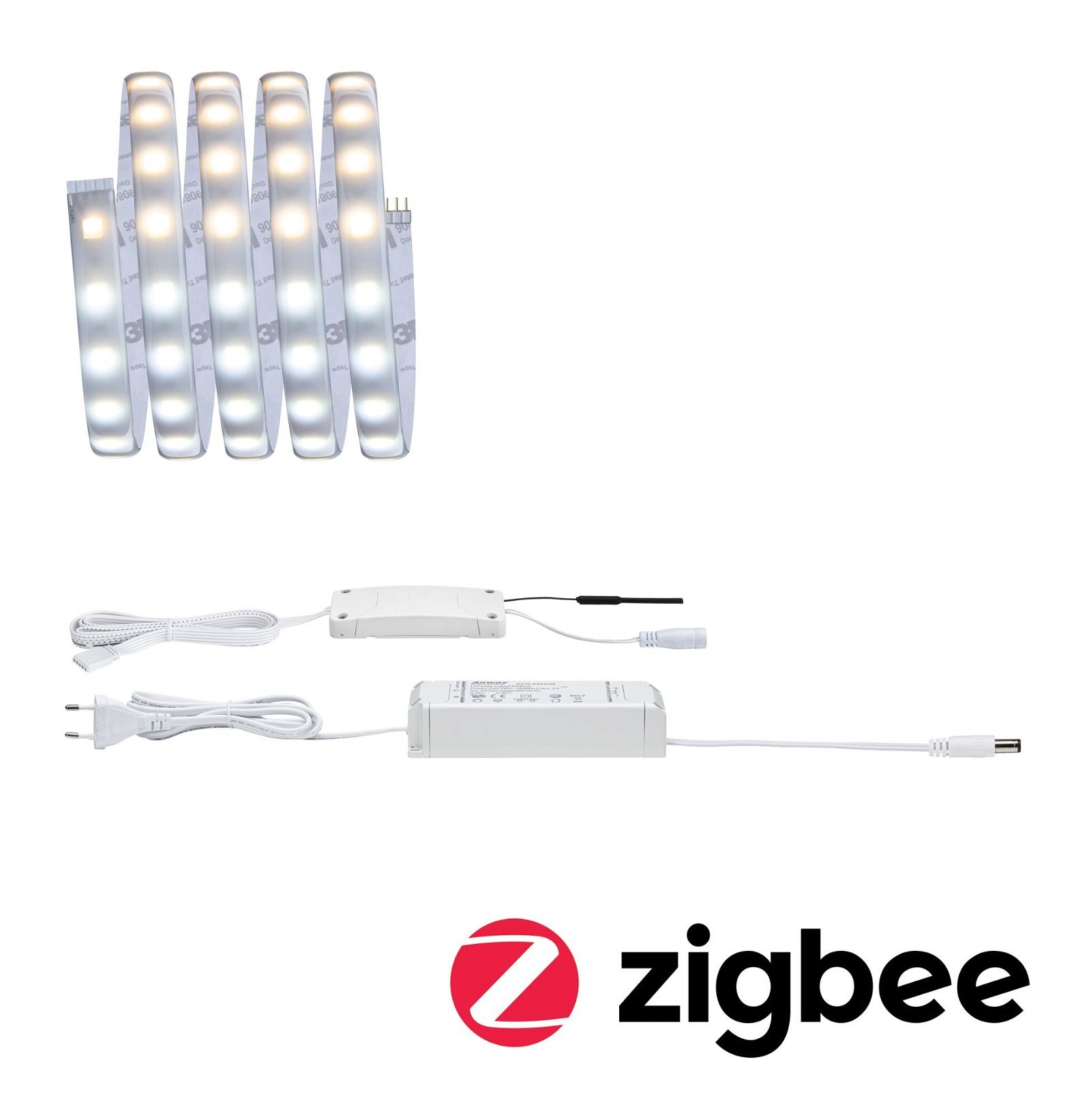 P 78871 MaxLED 500 LED Strip Smart Home Zigbee měnitelná bílá s krytím základní sada 1,5m IP44 9W 60LEDs/m měnitelná bílá 20VA - PAULMANN