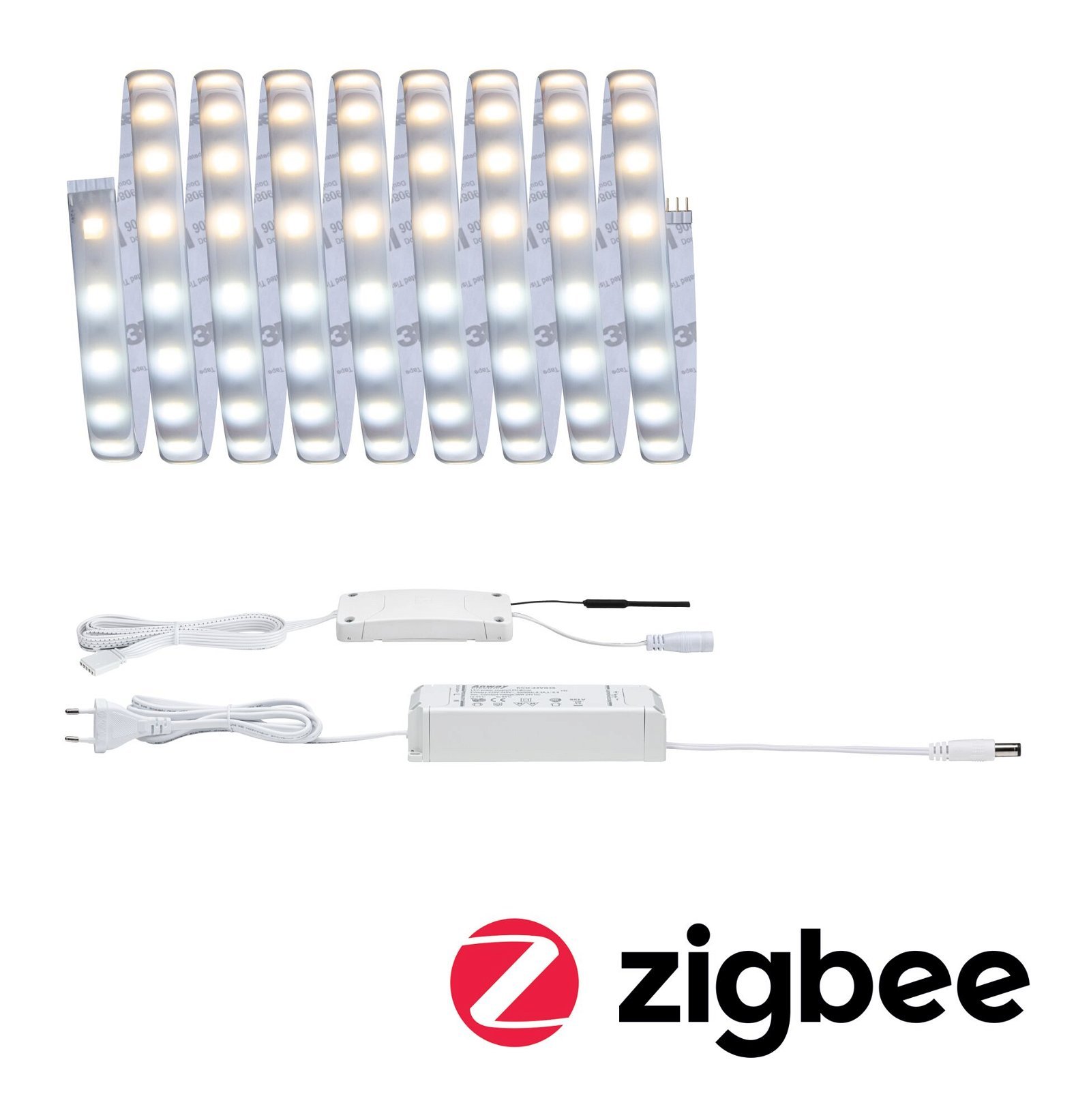 P 78872 MaxLED 500 LED Strip Smart Home Zigbee měnitelná bílá s krytím základní sada 3m IP44 17W 60LEDs/m měnitelná bílá 36VA - PAULMANN