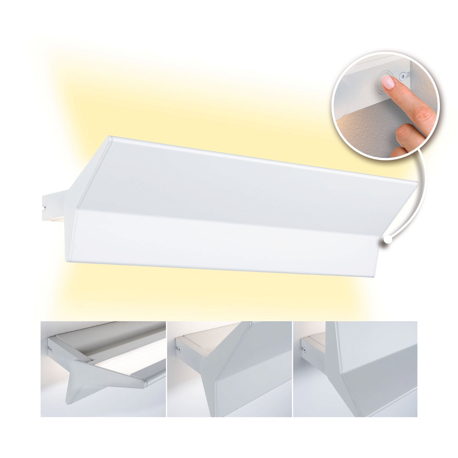 P 79510 LED nástěnné svítidlo 3-krokové-stmívatelné Stine 2700K / 230V 13 / 1x4W stmívatelné bílá mat - PAULMANN