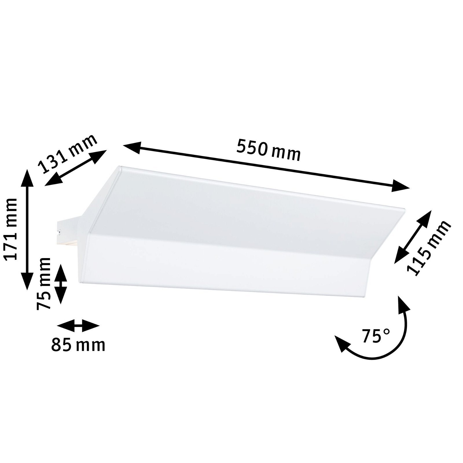 P 79510 LED nástěnné svítidlo 3-krokové-stmívatelné Stine 2700K / 230V 13 / 1x4W stmívatelné bílá mat - PAULMANN (obrázek 3)