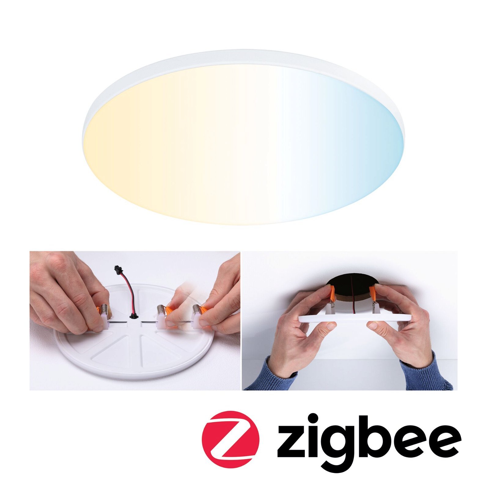 P 79956 VariFit LED vestavné svítidlo Smart Home Zigbee Veluna Edge IP44 kruhové 160mm měnitelná bílá bílá stmívatelné - PAULMANN