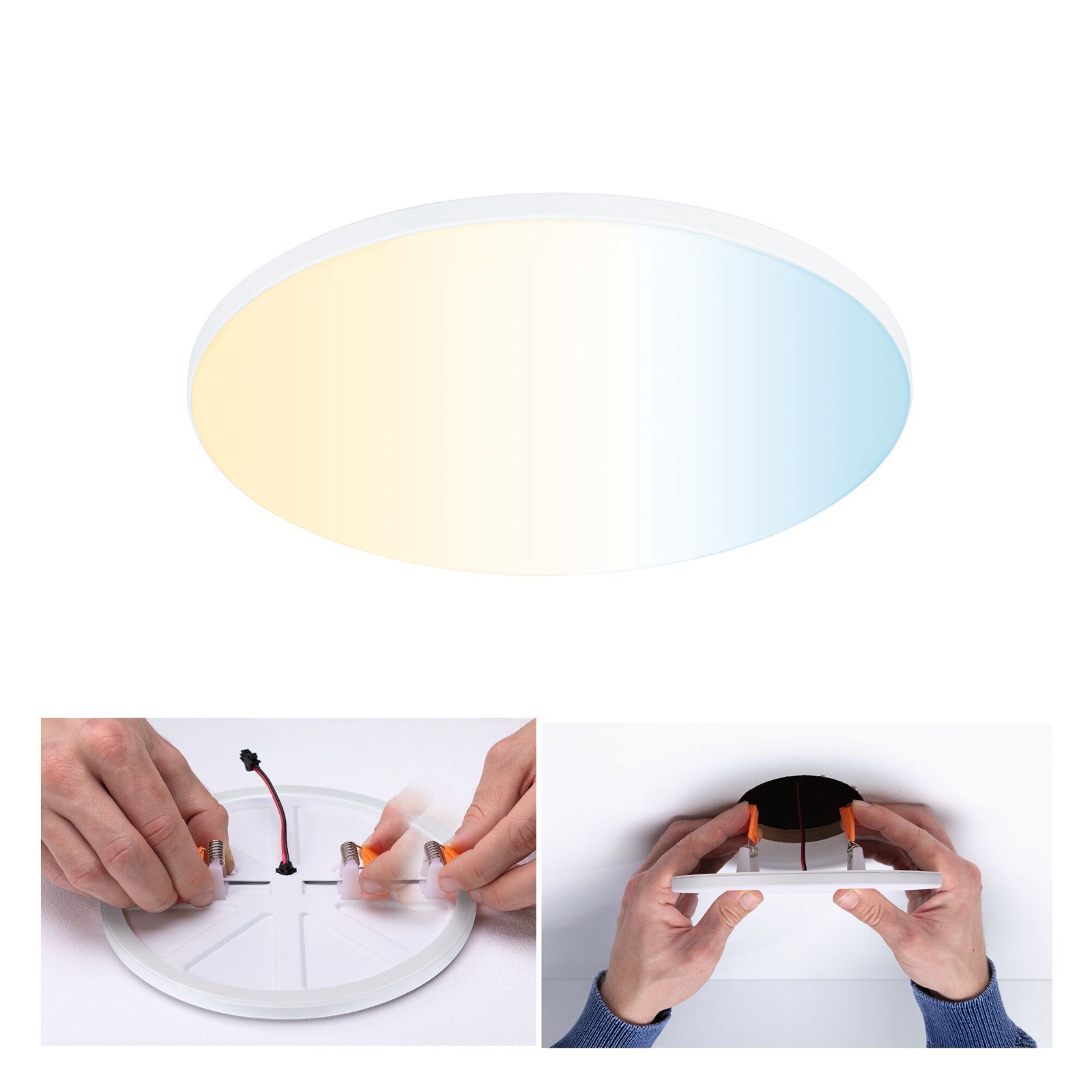 P 79957 VariFit LED vestavné svítidlo Smart Home Zigbee Veluna Edge IP44 kruhové 200mm měnitelná bílá bílá stmívatelné - PAULMANN (obrázek 2)