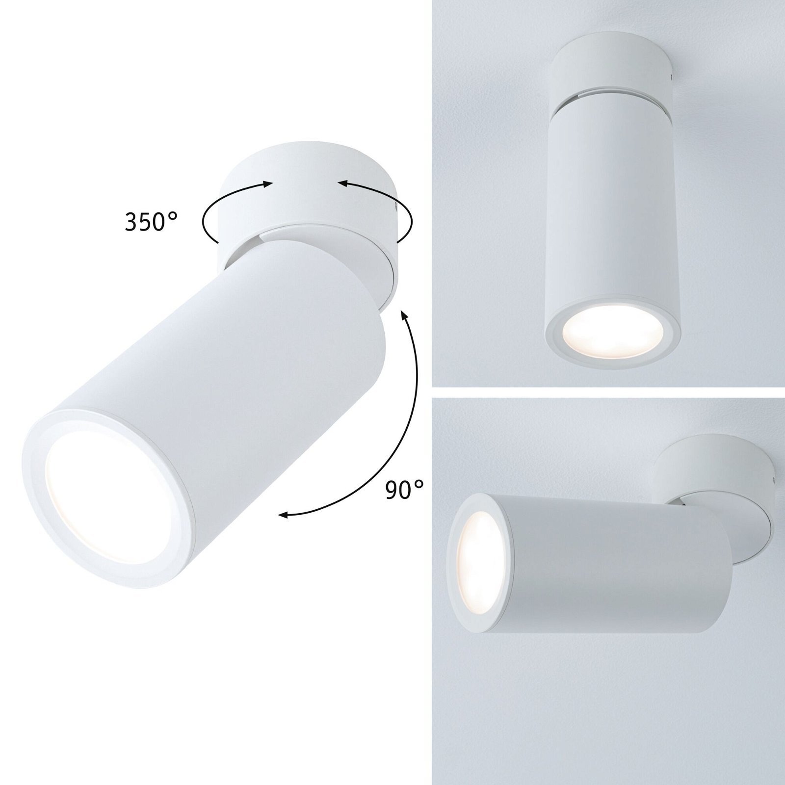 P 93087 LED stropní svítidlo 3-krokové-stmívatelné Turnal Coin 2700K 230V 6W stmívatelné bílá mat - PAULMANN