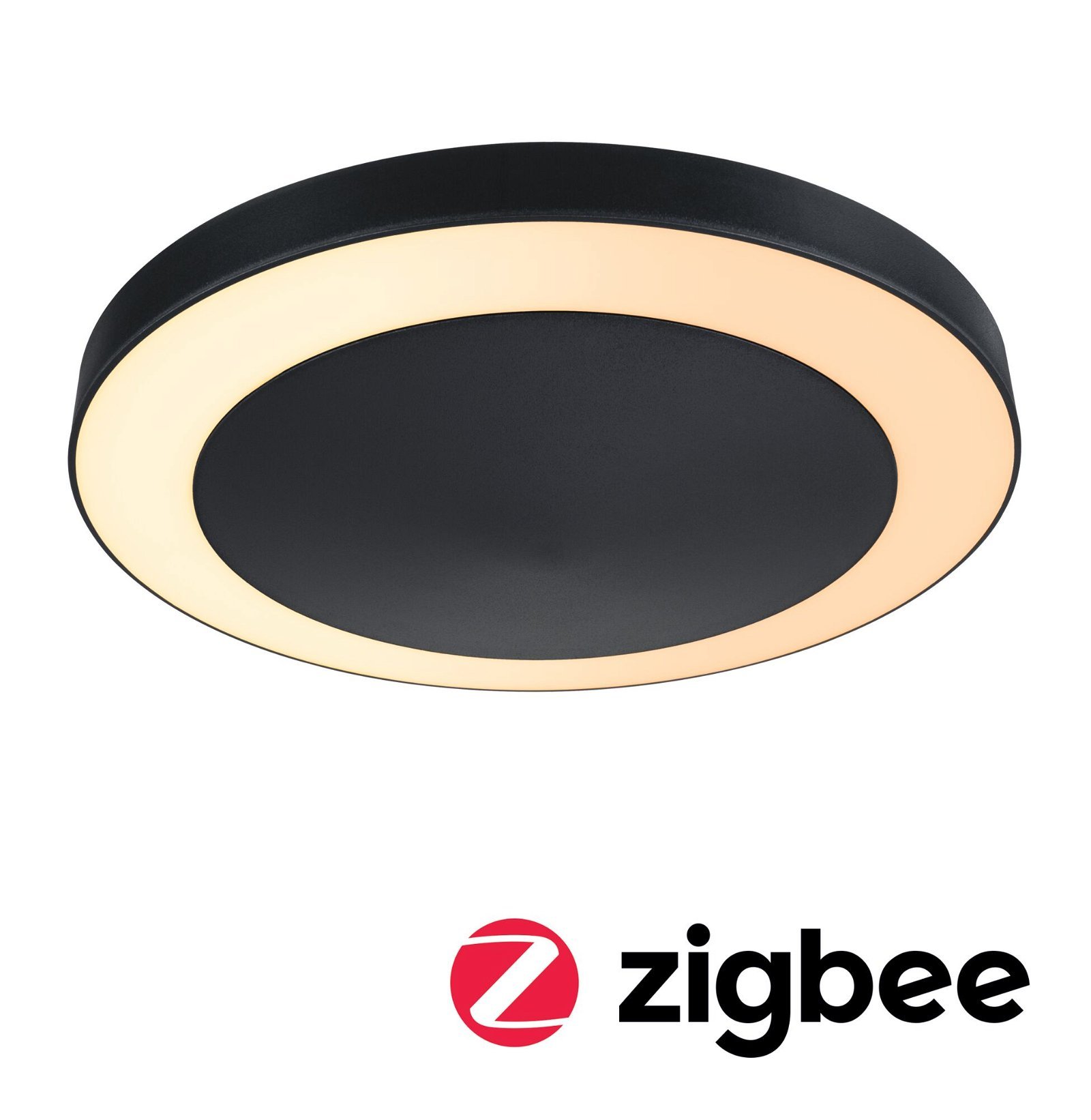 P 94525 LED stropní svítidlo Smart Home Zigbee Circula soumrakový senzor IP44 320mm CCT 14W antracit - PAULMANN