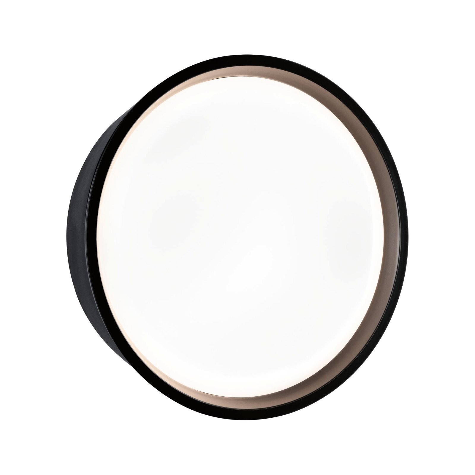 P 94696 LED venkovní nástěnné svítidlo Platomo IP44 kruhové 180mm 3000K 14,5W 230V černá umělá hmota - PAULMANN