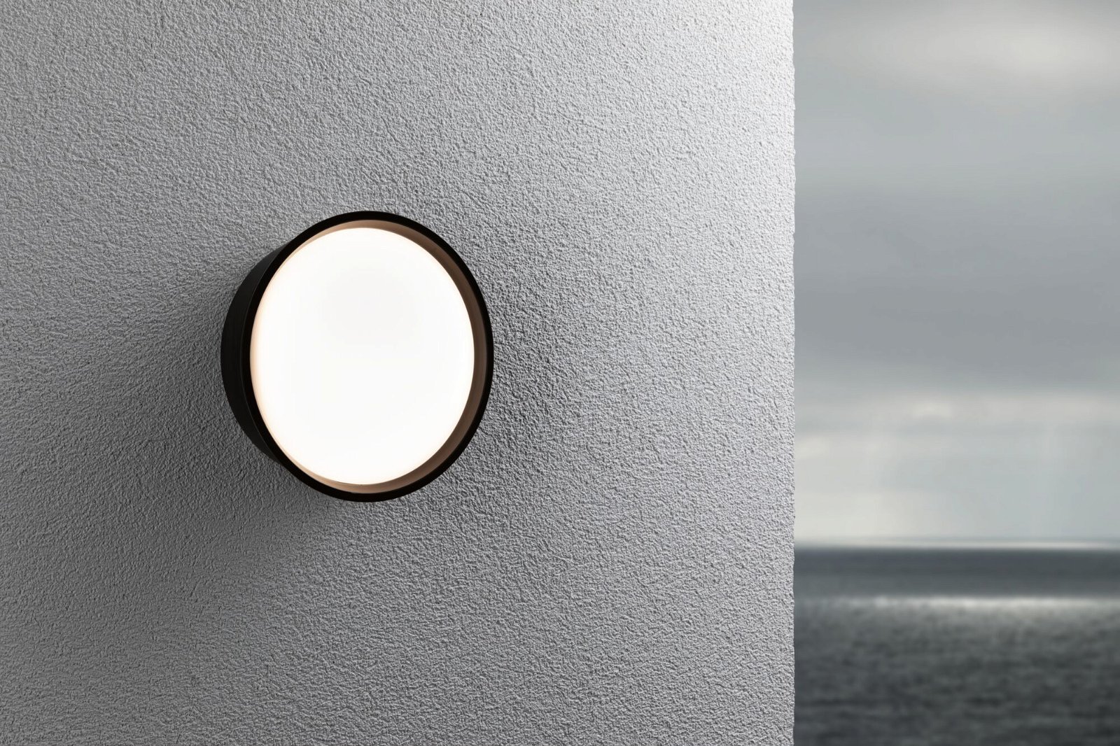 P 94696 LED venkovní nástěnné svítidlo Platomo IP44 kruhové 180mm 3000K 14,5W 230V černá umělá hmota - PAULMANN (obrázek 4)