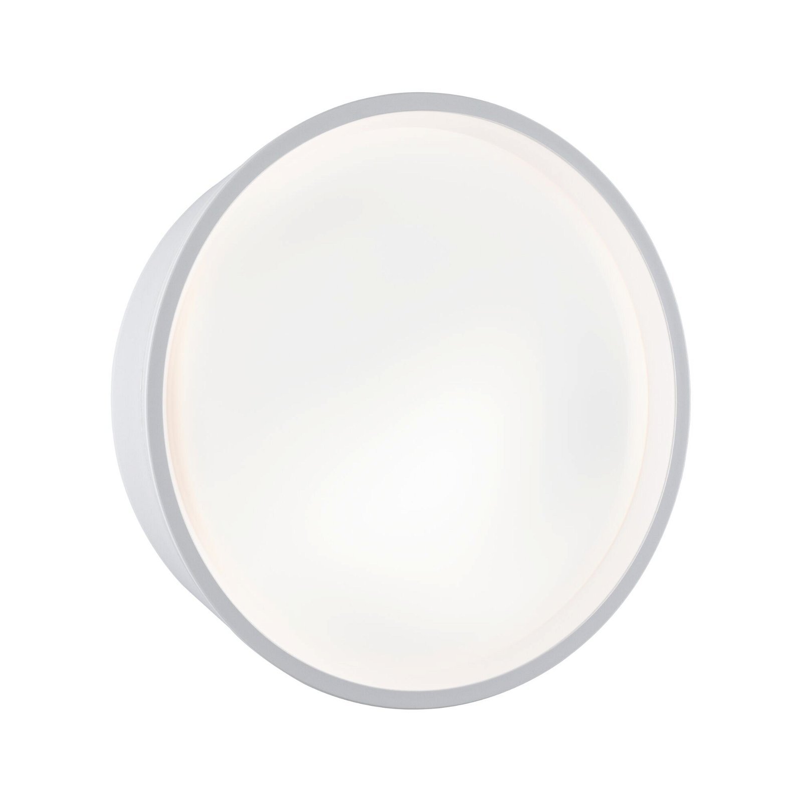 P 94697 LED venkovní nástěnné svítidlo Platomo IP44 kruhové 180mm 3000K 14,5W 230V bílá umělá hmota - PAULMANN