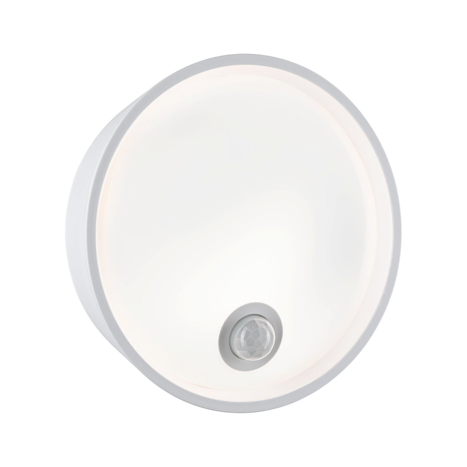 P 94699 LED venkovní nástěnné svítidlo Platomo pohybové čidlo IP44 kruhové 180mm 3000K 14,5W 230V bílá umělá hmota - PAULMANN