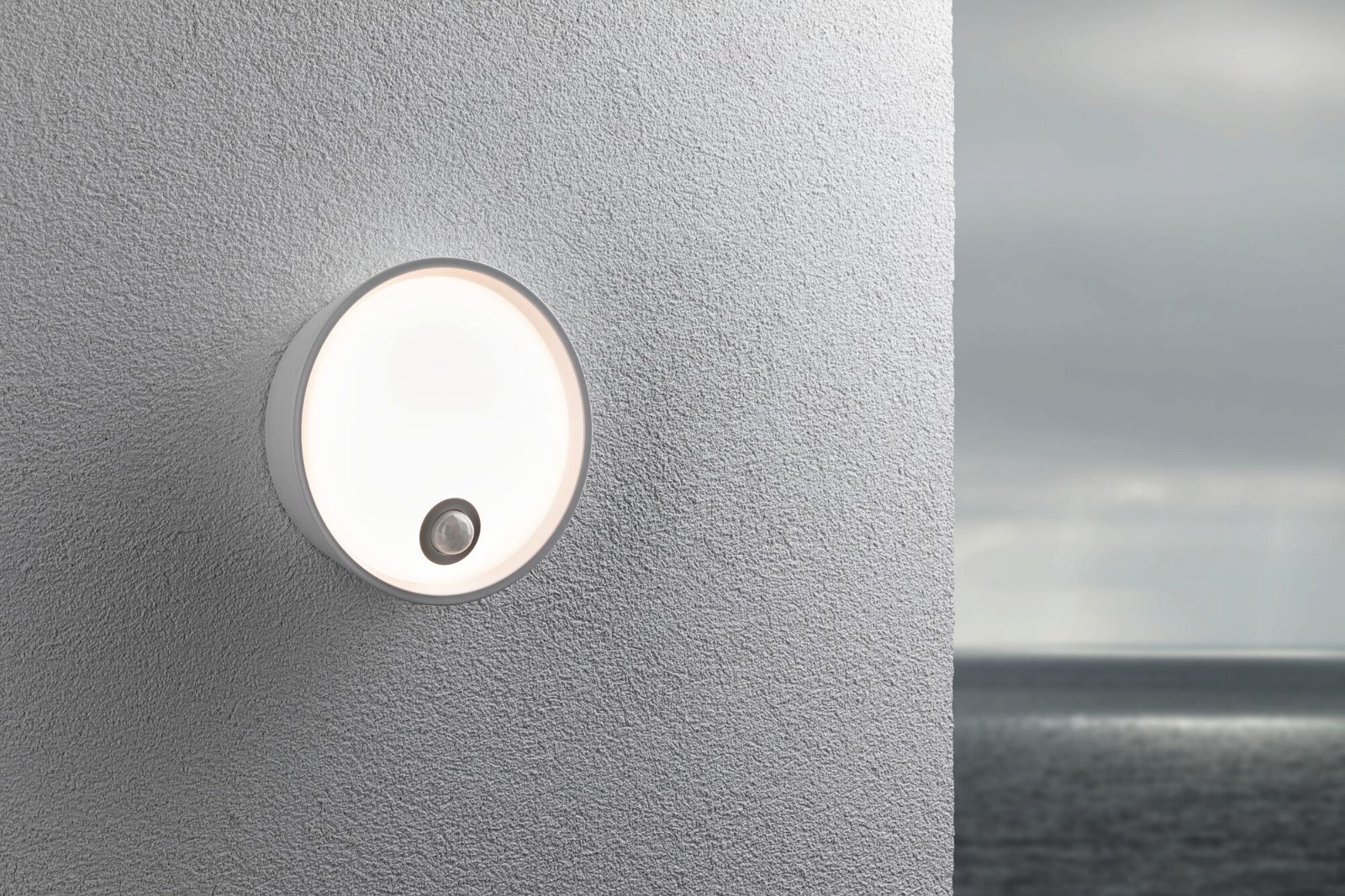 P 94699 LED venkovní nástěnné svítidlo Platomo pohybové čidlo IP44 kruhové 180mm 3000K 14,5W 230V bílá umělá hmota - PAULMANN (obrázek 4)