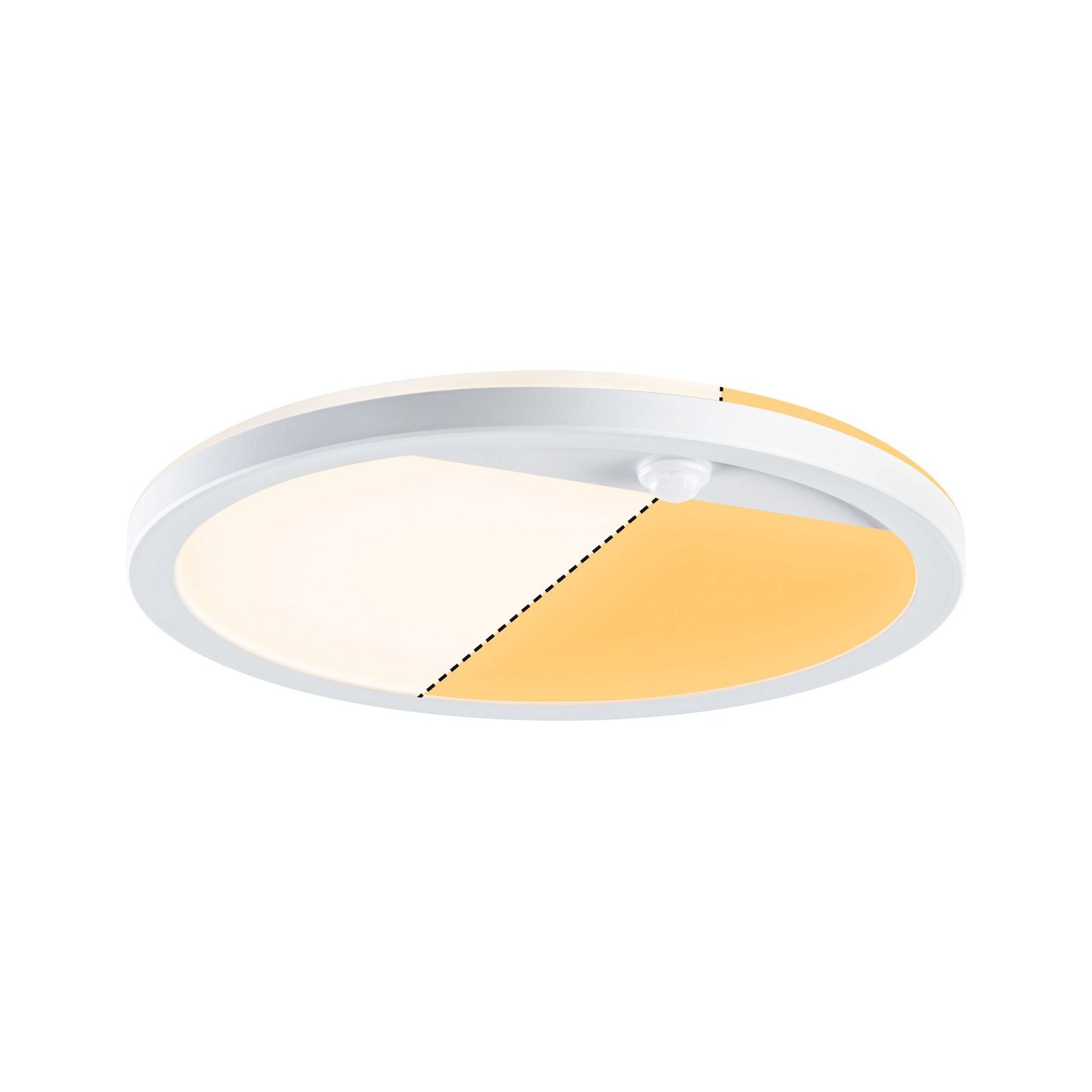 P 94706 LED venkovní panel Smart Home Zigbee Lamina Backlight pohybové čidlo neláká hmyz IP44 kruhové 280mm CCT 14W 230V bílá umělá hmota - PAULMANN