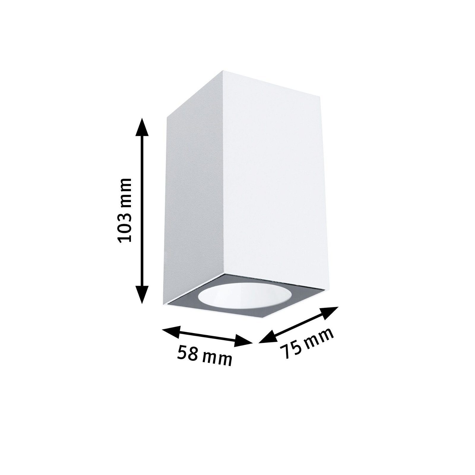 P 94711 LED venkovní nástěnné svítidlo Flame neláká hmyz IP44 hranaté 58x103mm 2200K 4W 230V 75° bílá kov - PAULMANN (obrázek 3)