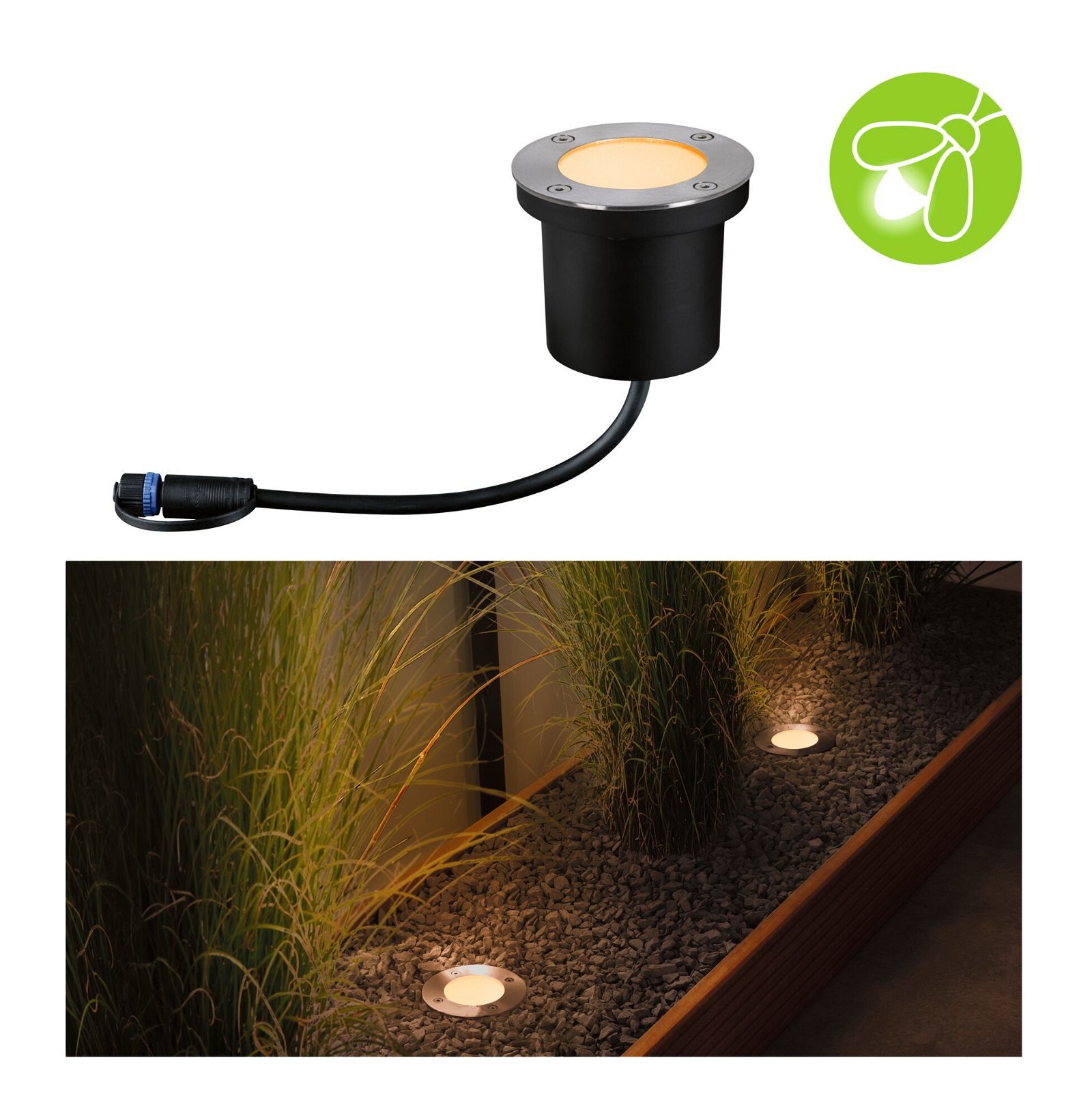 P 94716 Plug & Shine LED zemní svítidlo Floor samostatné svítidlo neláká hmyz IP67 2200K 4,5W antracit - PAULMANN