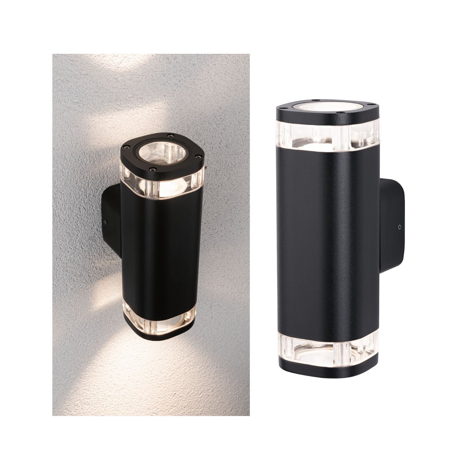 P 94719 Venkovní nástěnné svítidlo Colum IP44 80x112mm max. 20W 230V antracit hliník - PAULMANN