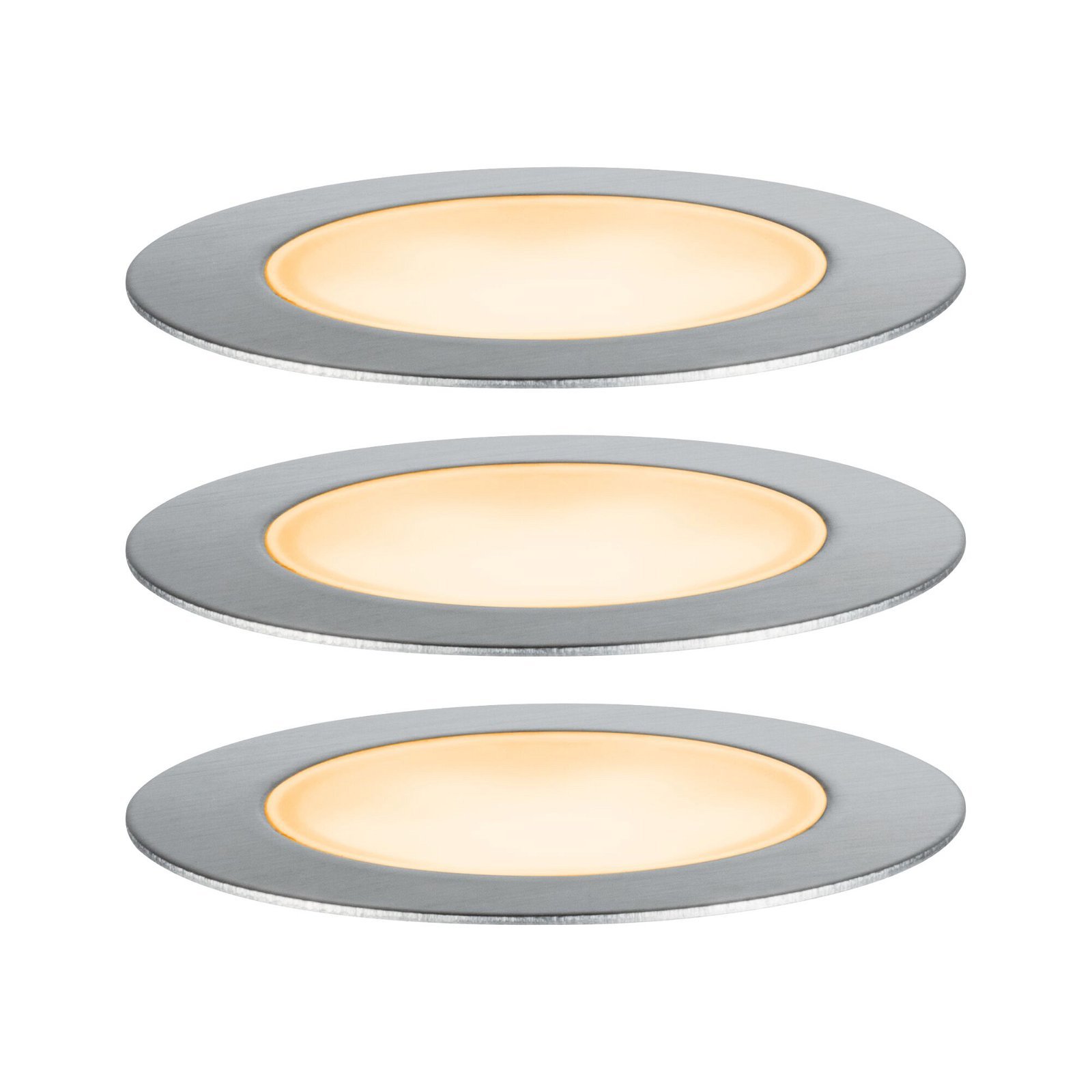 P 94722 Plug & Shine LED zemní svítidlo Floor základní sada neláká hmyz IP67 2200K 3x2W 21VA stříbrná - PAULMANN (obrázek 2)